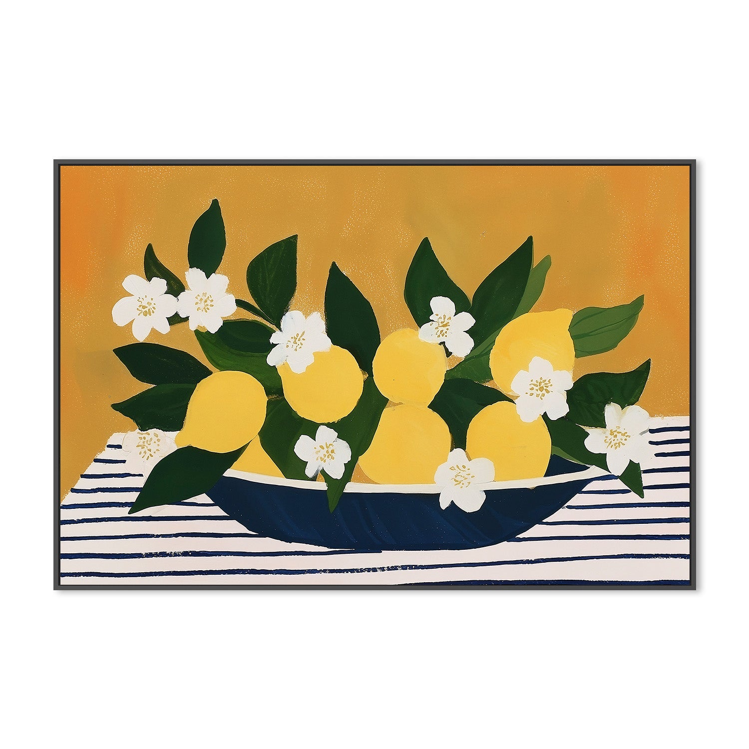 wall-art-print-canvas-poster-framed-Blooming Lemons-3