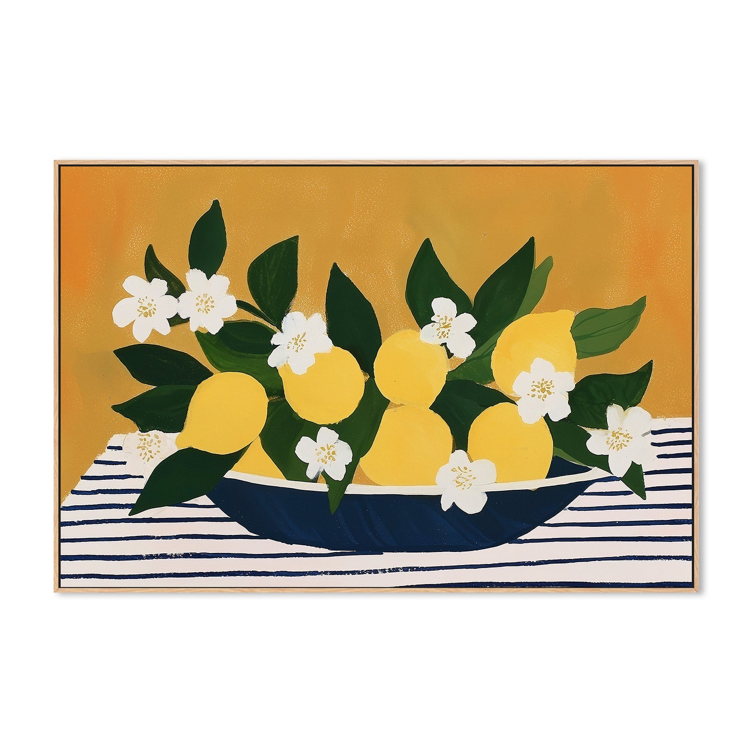 wall-art-print-canvas-poster-framed-Blooming Lemons-4