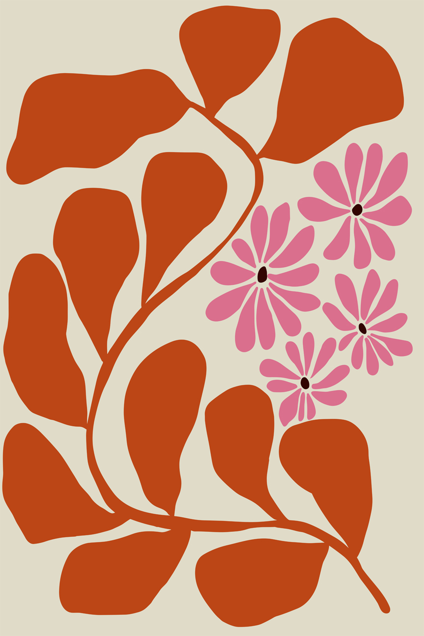wall-art-print-canvas-poster-framed-Blooming Pink , By Miho Art Studio-1
