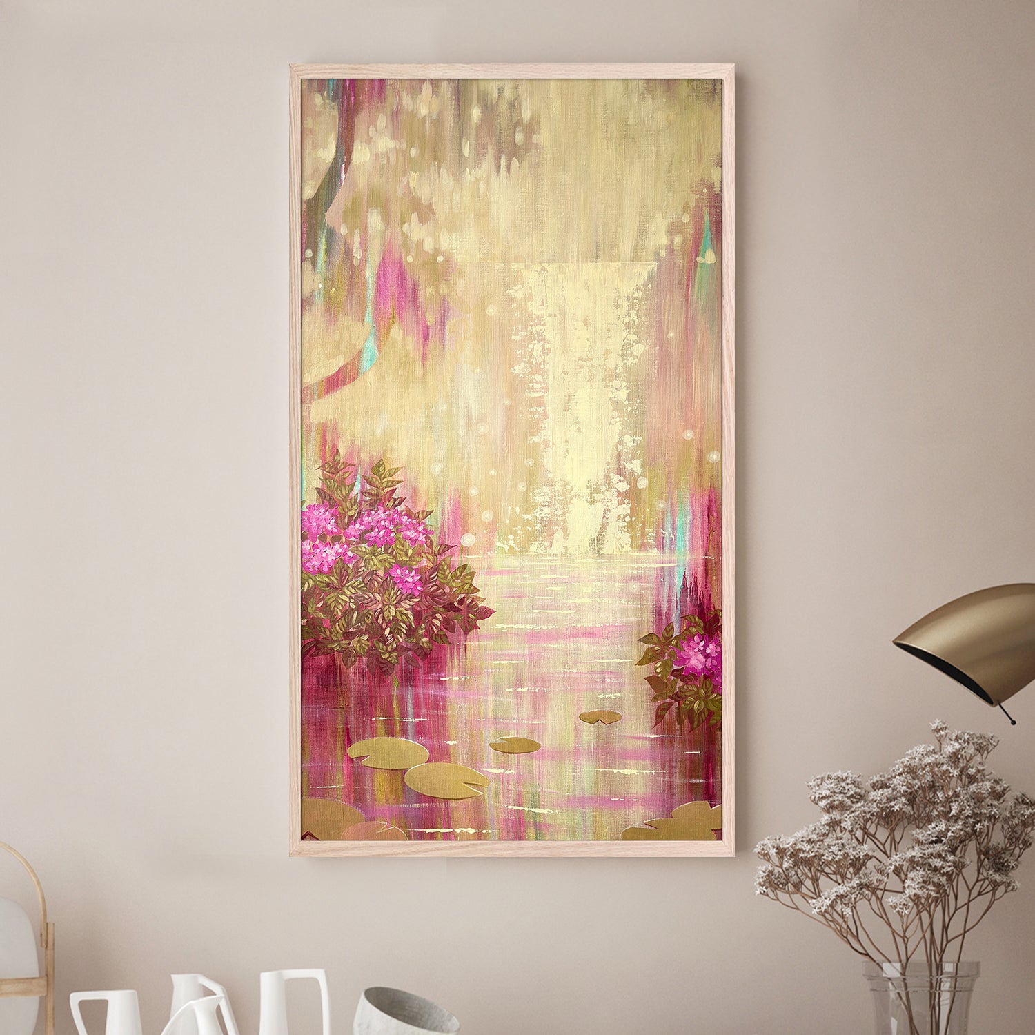 wall-art-print-canvas-poster-framed-Blooming Waterfall-2