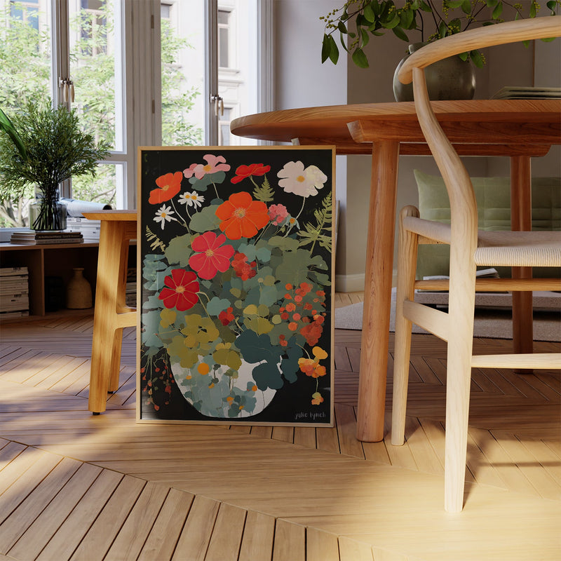 wall-art-print-canvas-poster-framed-Blooms In A Vase , By Julie Lynch-2
