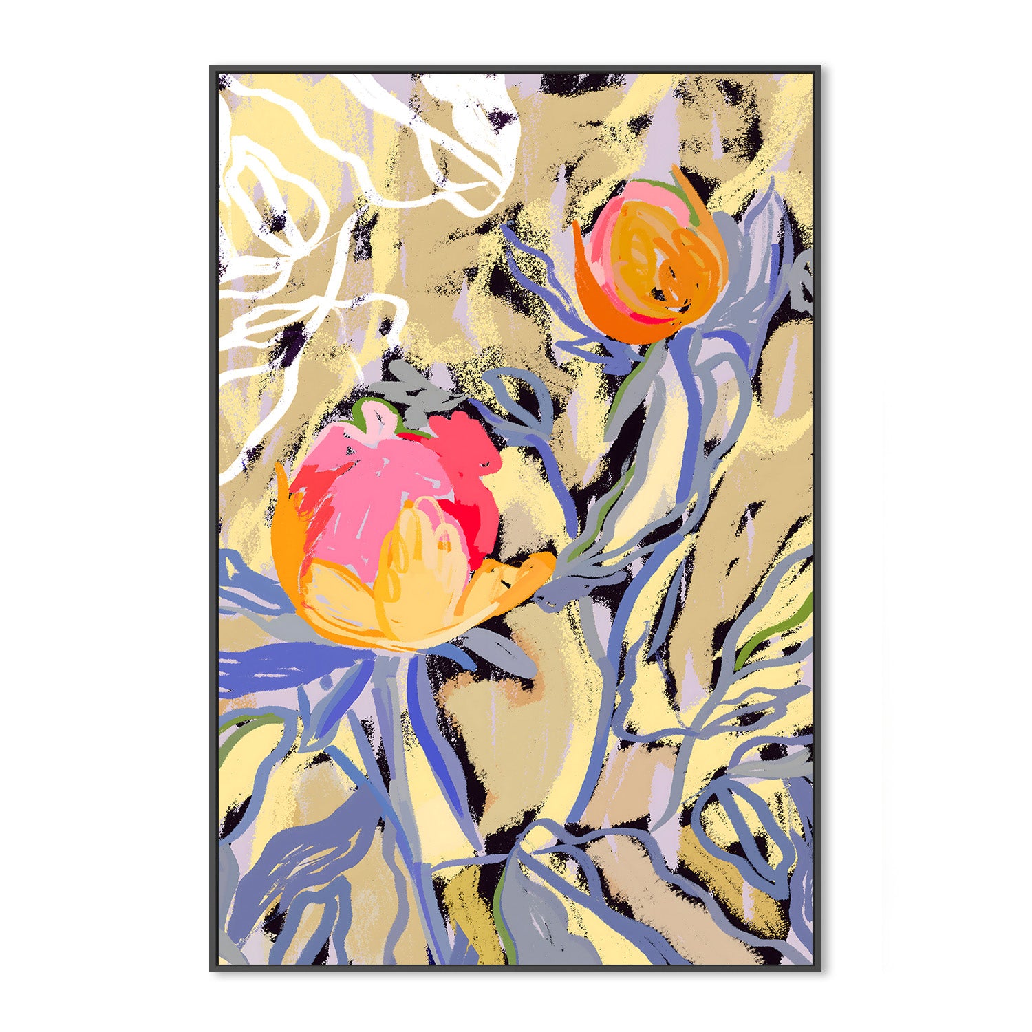 wall-art-print-canvas-poster-framed-Blooms in The Butter Forest-3