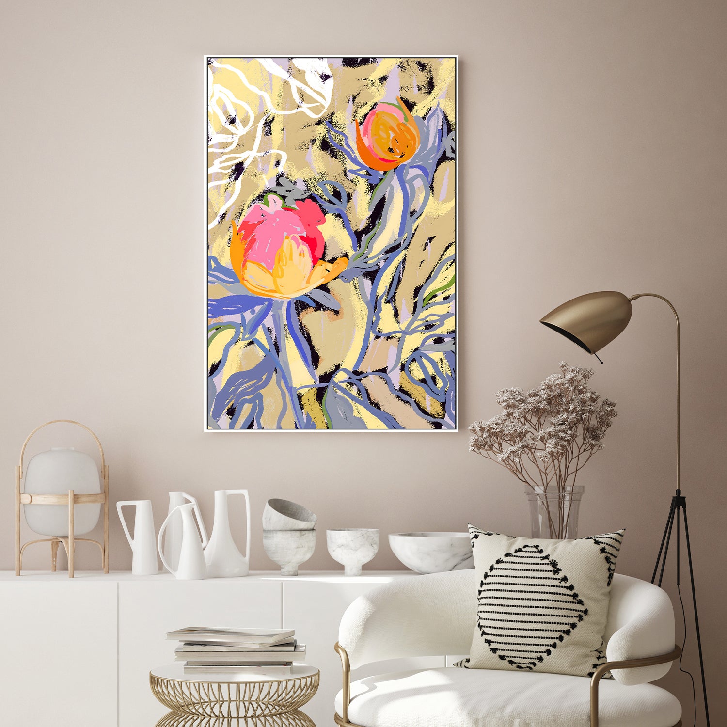 wall-art-print-canvas-poster-framed-Blooms in The Butter Forest-6