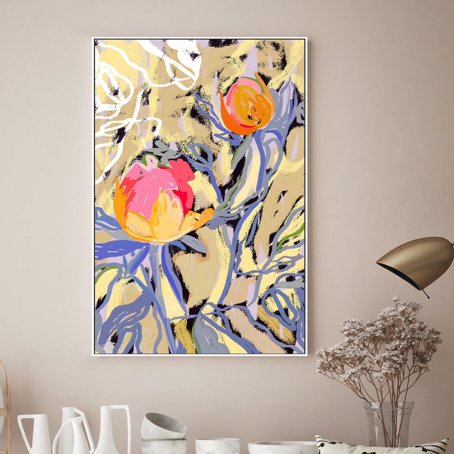 wall-art-print-canvas-poster-framed-Blooms in The Butter Forest-7