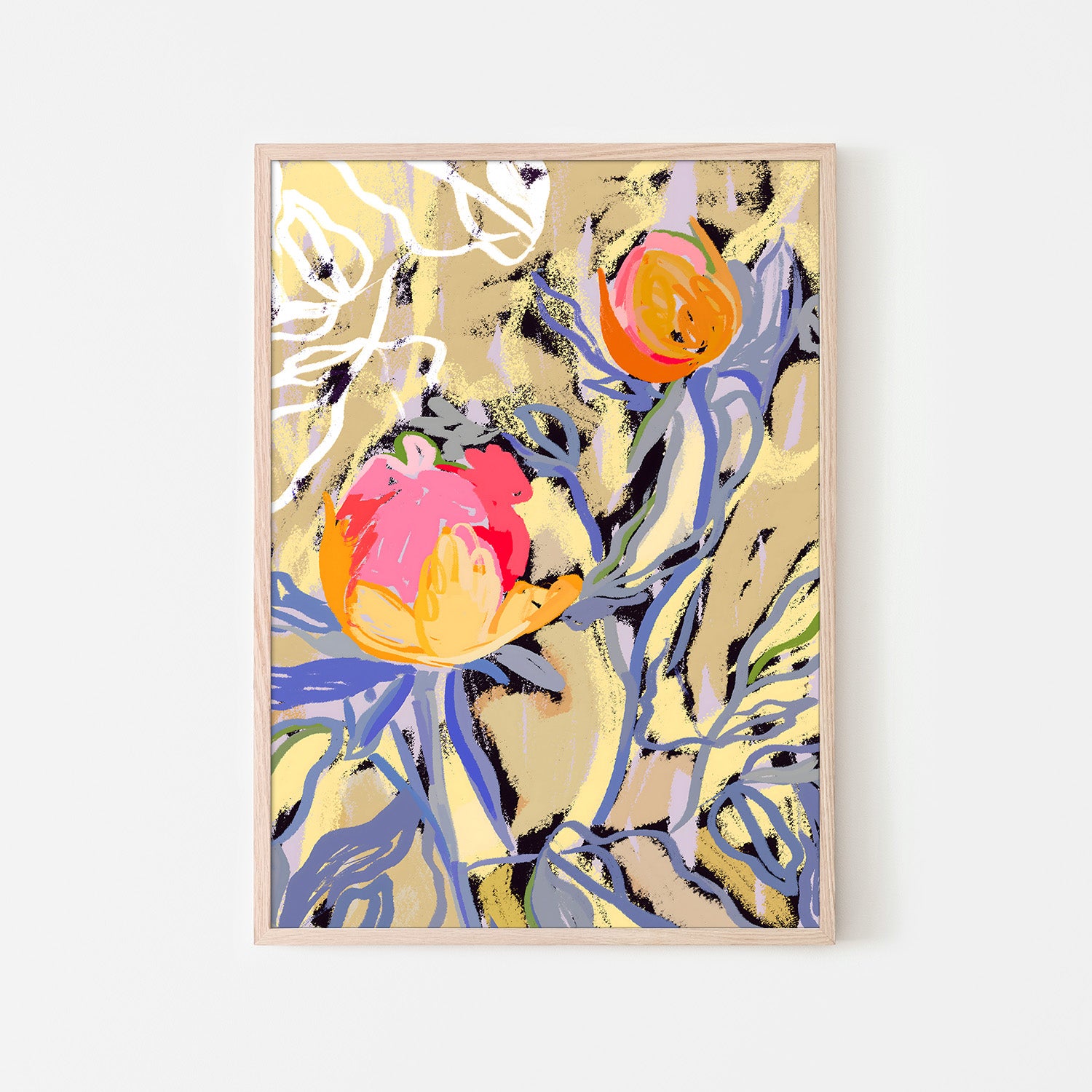 wall-art-print-canvas-poster-framed-Blooms in The Butter Forest-8