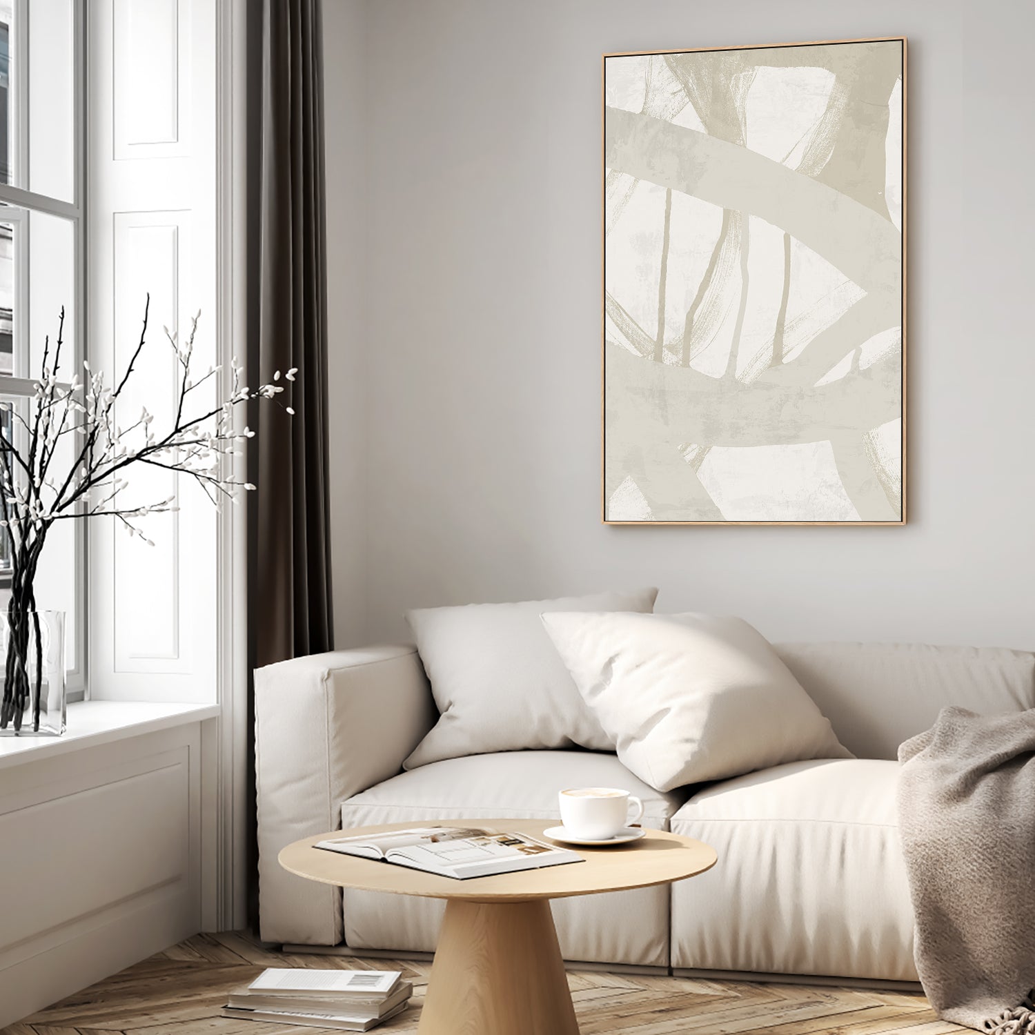 wall-art-print-canvas-poster-framed-Blot & White, Style B-9