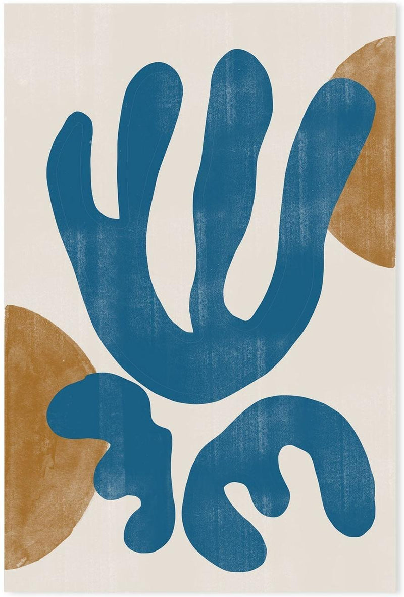 wall-art-print-canvas-poster-framed-Blue Abstract Coral, Style B-GIOIA-WALL-ART