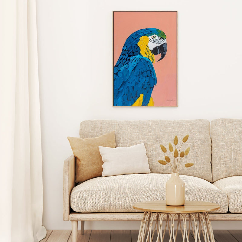 wall-art-print-canvas-poster-framed-Blue and Gold Macaw-by-Pamela Munger-Gioia Wall Art