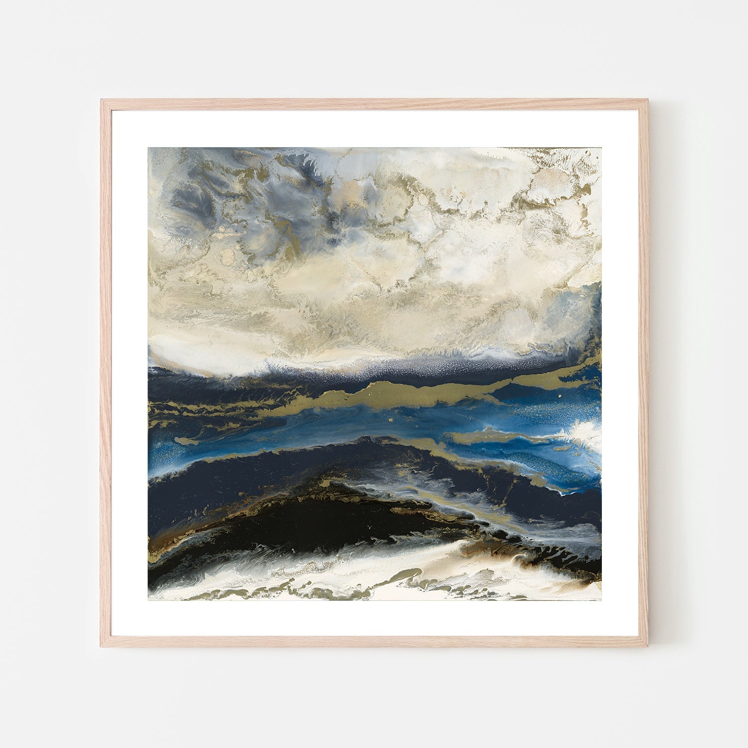 wall-art-print-canvas-poster-framed-Blue and Gold Vibe , By Blakely Bering-6