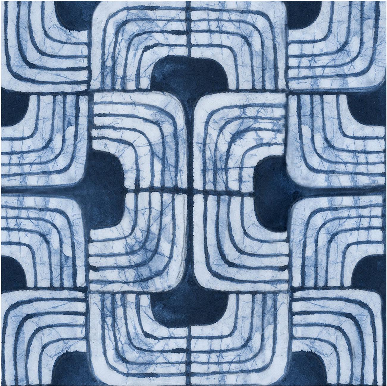 wall-art-print-canvas-poster-framed-Blue Batik , By Emma Peal-1