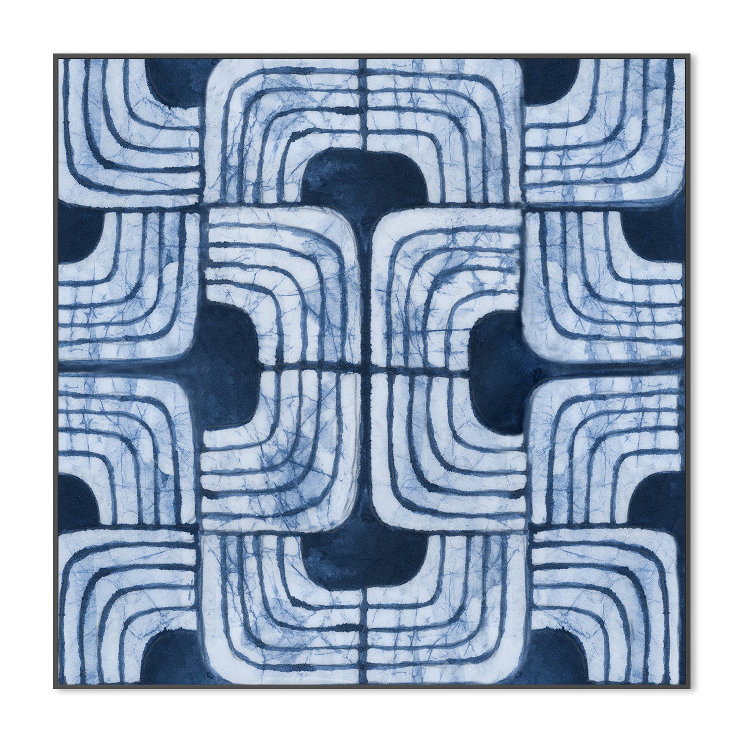 wall-art-print-canvas-poster-framed-Blue Batik , By Emma Peal-3