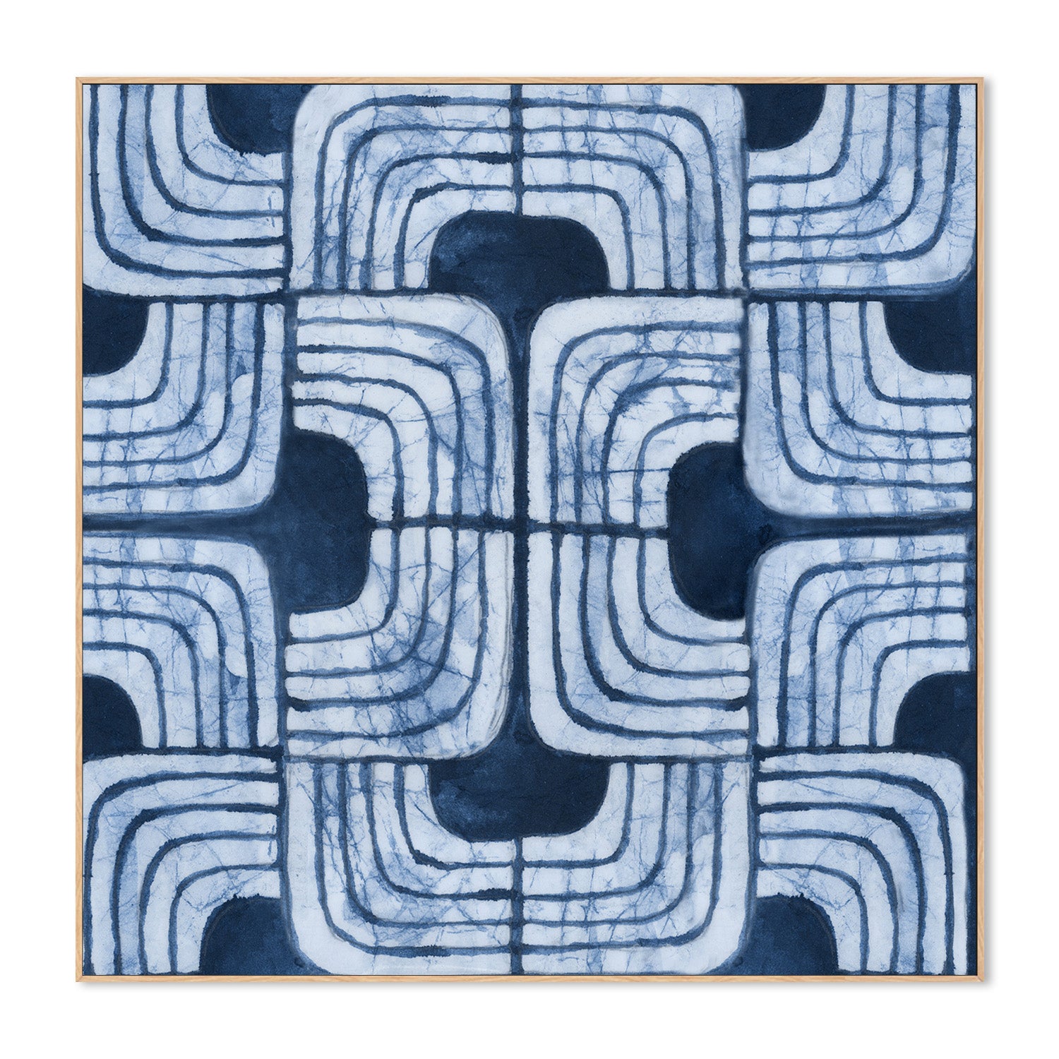 wall-art-print-canvas-poster-framed-Blue Batik , By Emma Peal-4