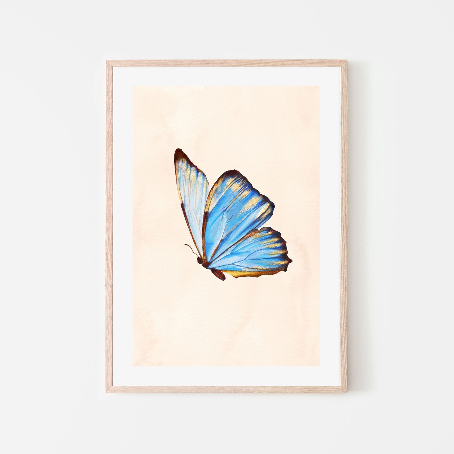 wall-art-print-canvas-poster-framed-Blue Butterfly , By Julia Ockert-GIOIA-WALL-ART