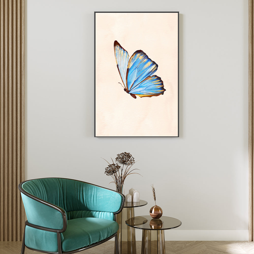 wall-art-print-canvas-poster-framed-Blue Butterfly , By Julia Ockert-GIOIA-WALL-ART