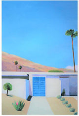 wall-art-print-canvas-poster-framed-Blue Door-by-Ieva Baklane-Gioia Wall Art