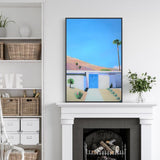 wall-art-print-canvas-poster-framed-Blue Door-by-Ieva Baklane-Gioia Wall Art