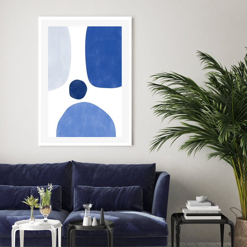 wall-art-print-canvas-poster-framed-Blue Echoes, Style B , By Elena Ristova-GIOIA-WALL-ART