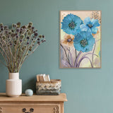 wall-art-print-canvas-poster-framed-Blue Flowers, Watercolour Painting, Style B-by-Gioia Wall Art-Gioia Wall Art