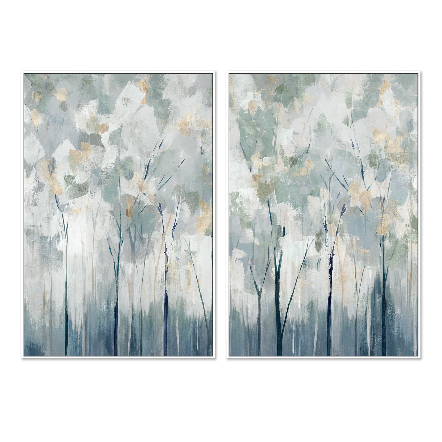 wall-art-print-canvas-poster-framed-Blue Forest Adventure, Style A & B, Set Of 2 , By Ian C-5