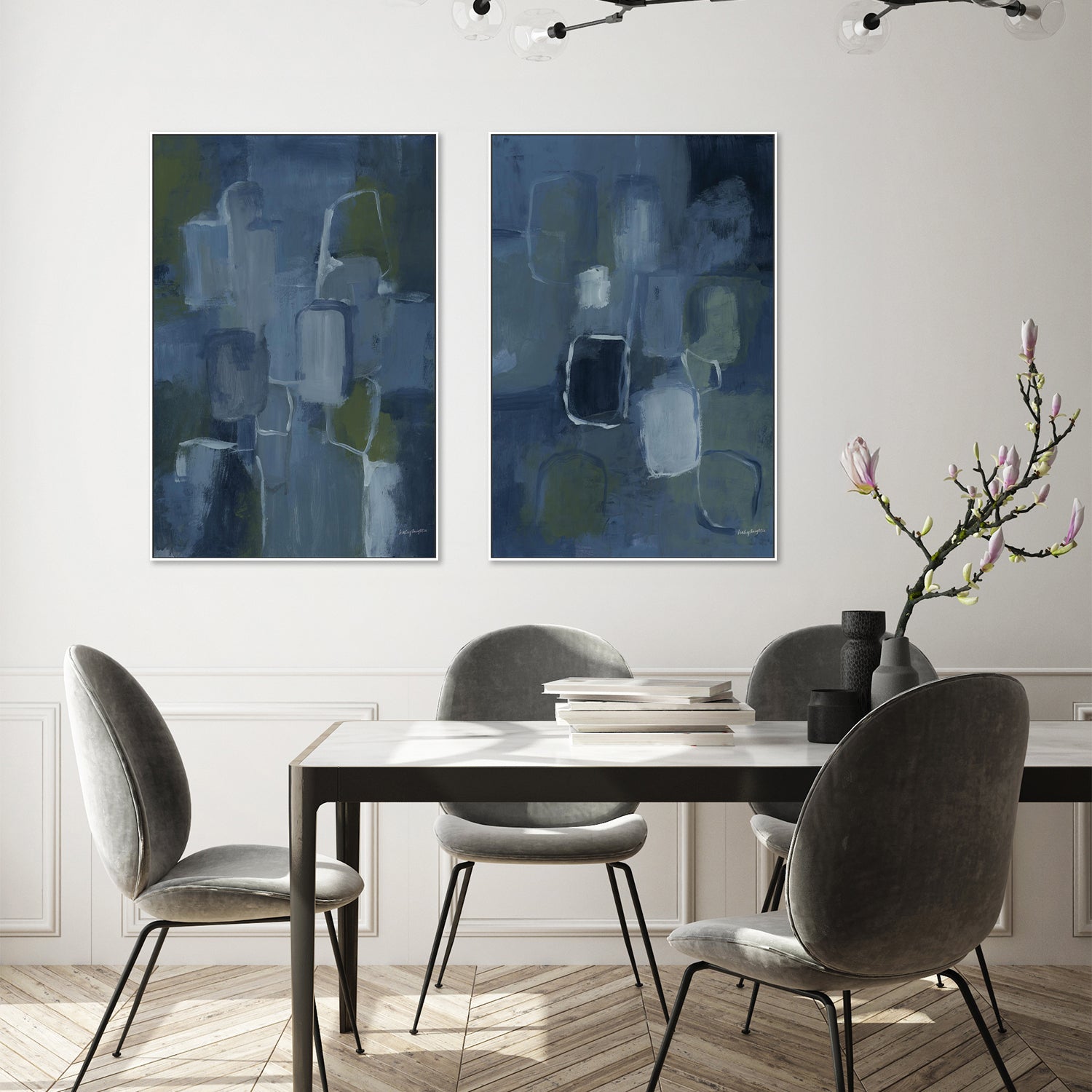 wall-art-print-canvas-poster-framed-Blue Jean Baby, Style A & B, Set Of 2-9