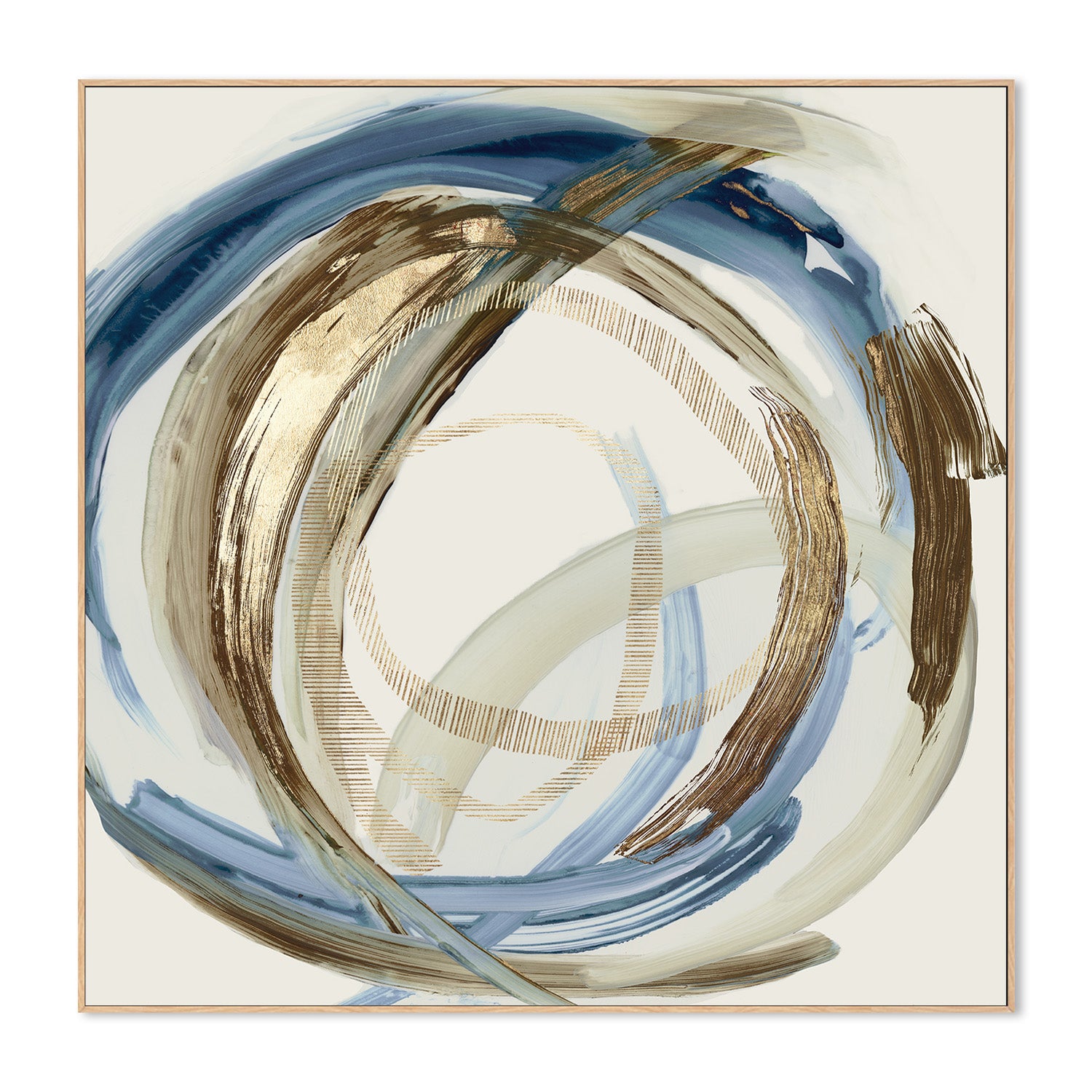 wall-art-print-canvas-poster-framed-Blue Kaleidoscope, Style B-4