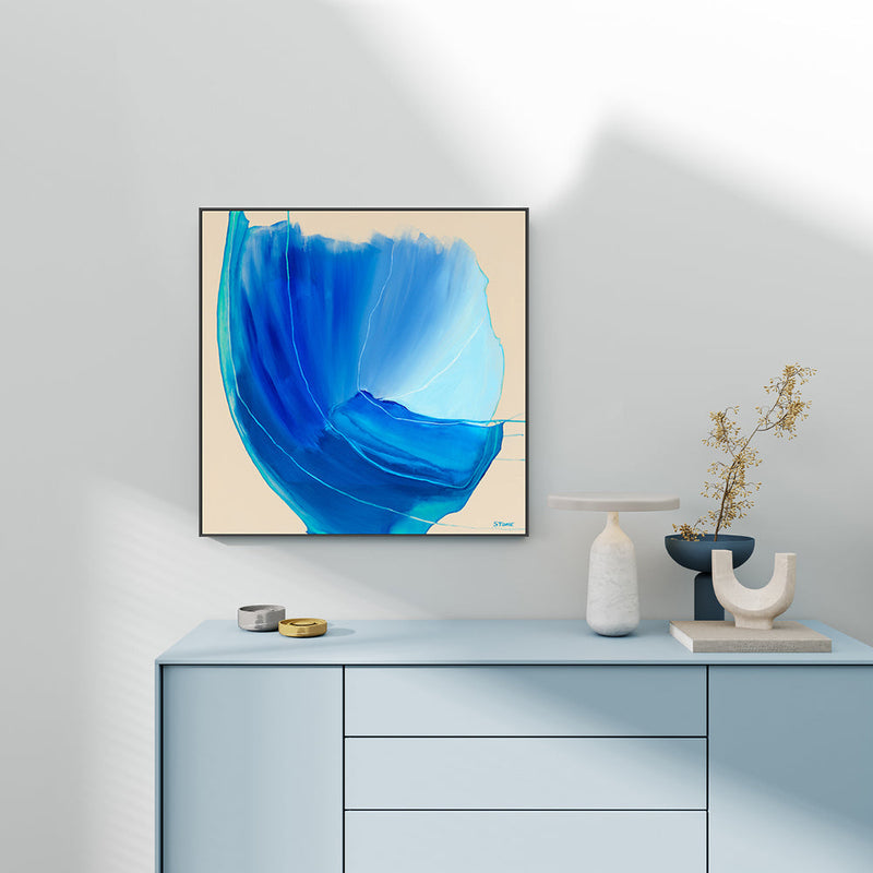 wall-art-print-canvas-poster-framed-Blue Luxe, Style A , By Belinda Stone-GIOIA-WALL-ART