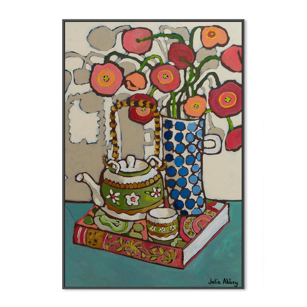 wall-art-print-canvas-poster-framed-Blue Poppy Jug-3