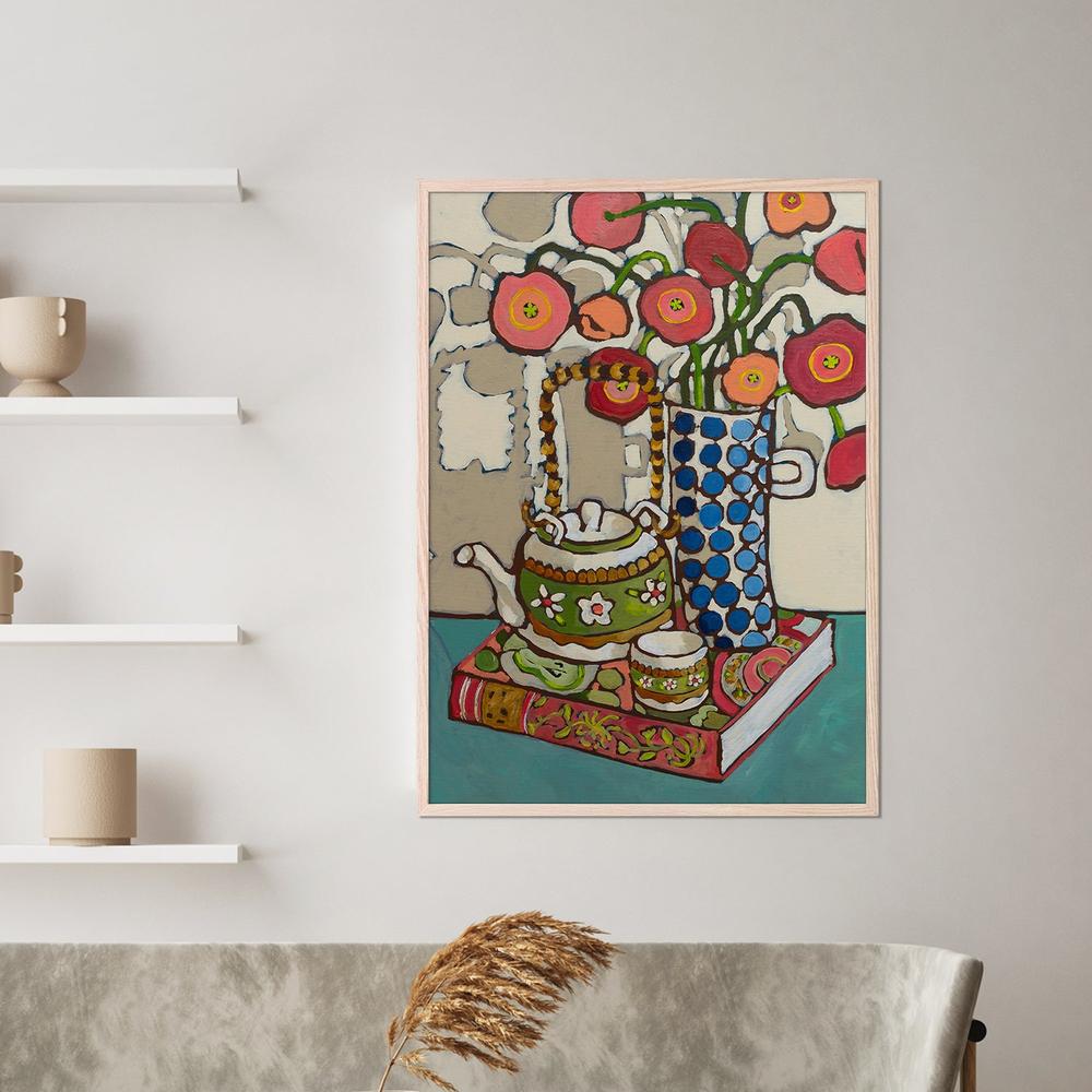 wall-art-print-canvas-poster-framed-Blue Poppy Jug-7