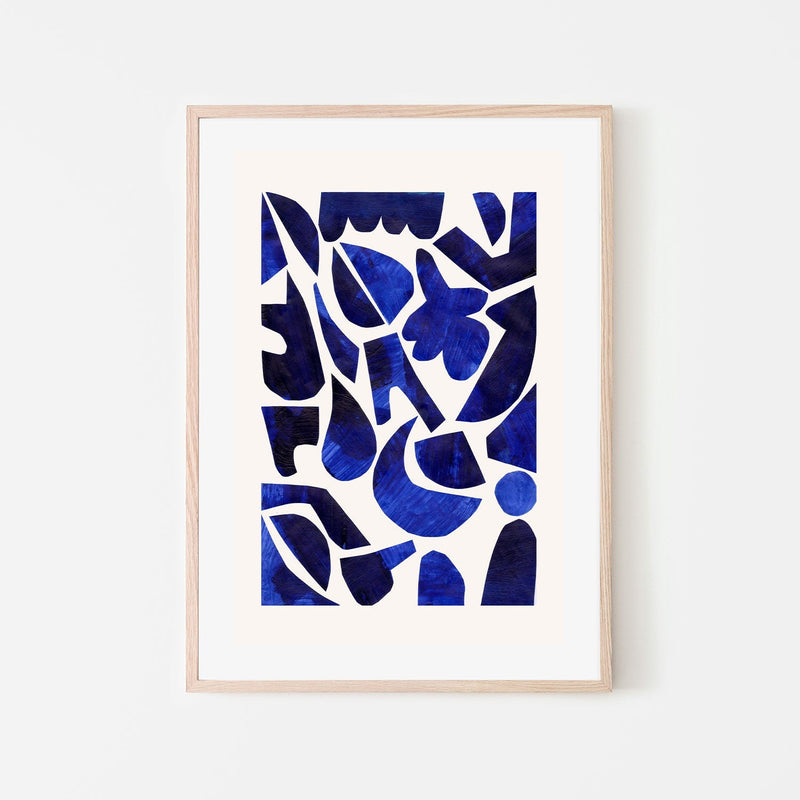 wall-art-print-canvas-poster-framed-Blue Puzzle , By Ejaaz Haniff-GIOIA-WALL-ART