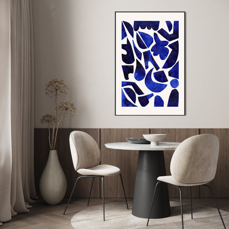wall-art-print-canvas-poster-framed-Blue Puzzle , By Ejaaz Haniff-GIOIA-WALL-ART