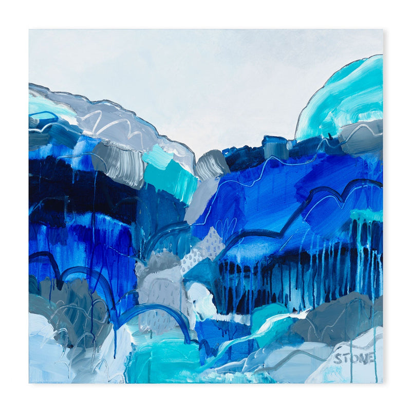 wall-art-print-canvas-poster-framed-Blue Lagoon, Style A & B, Set Of 2 , By Belinda Stone-GIOIA-WALL-ART