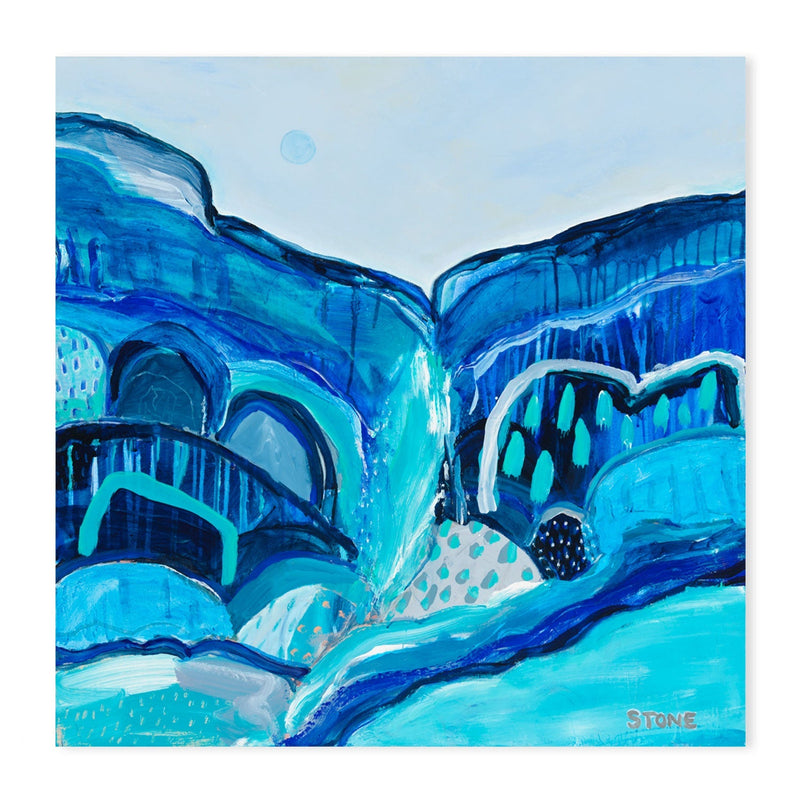 wall-art-print-canvas-poster-framed-Blue Lagoon, Style A & B, Set Of 2 , By Belinda Stone-GIOIA-WALL-ART