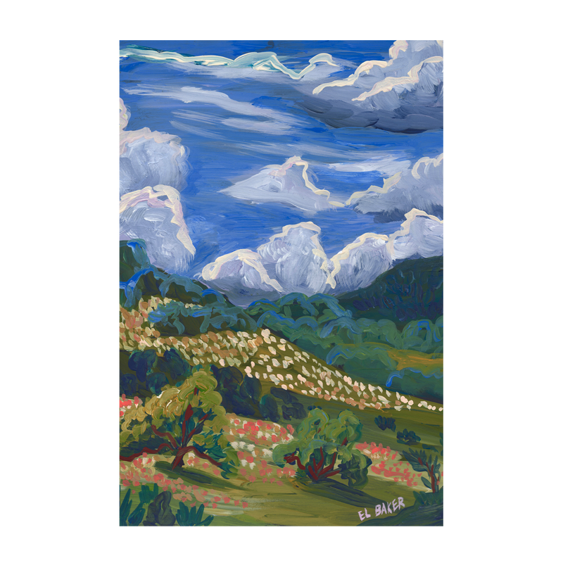 wall-art-print-canvas-poster-framed-Blue Skies Green Paddocks , By Eleanor Baker-1