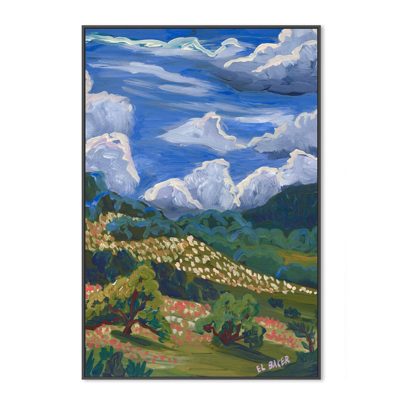 wall-art-print-canvas-poster-framed-Blue Skies Green Paddocks , By Eleanor Baker-3