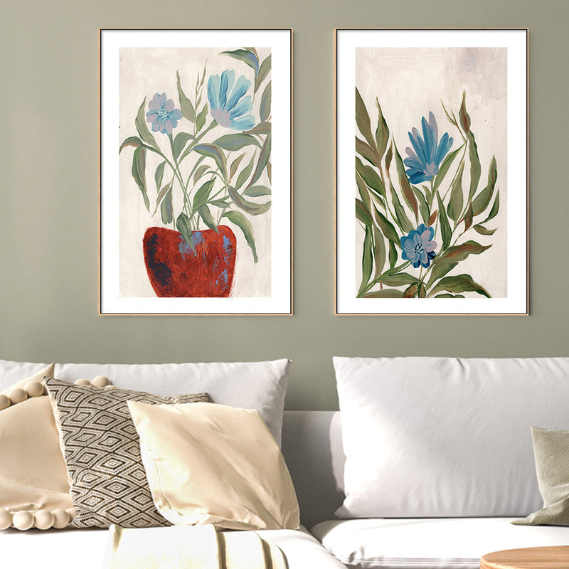 wall-art-print-canvas-poster-framed-Blue Springtime, Set Of 2 , By Nikita Jariwala-GIOIA-WALL-ART