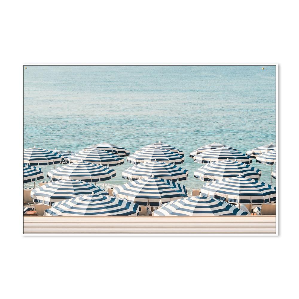wall-art-print-canvas-poster-framed-Blue Striped Beach Umbrellas-5