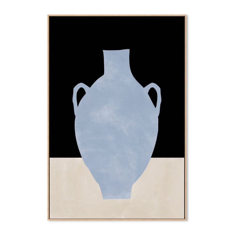 wall-art-print-canvas-poster-framed-Blue Vase Tranquility , By Elena Ristova-GIOIA-WALL-ART