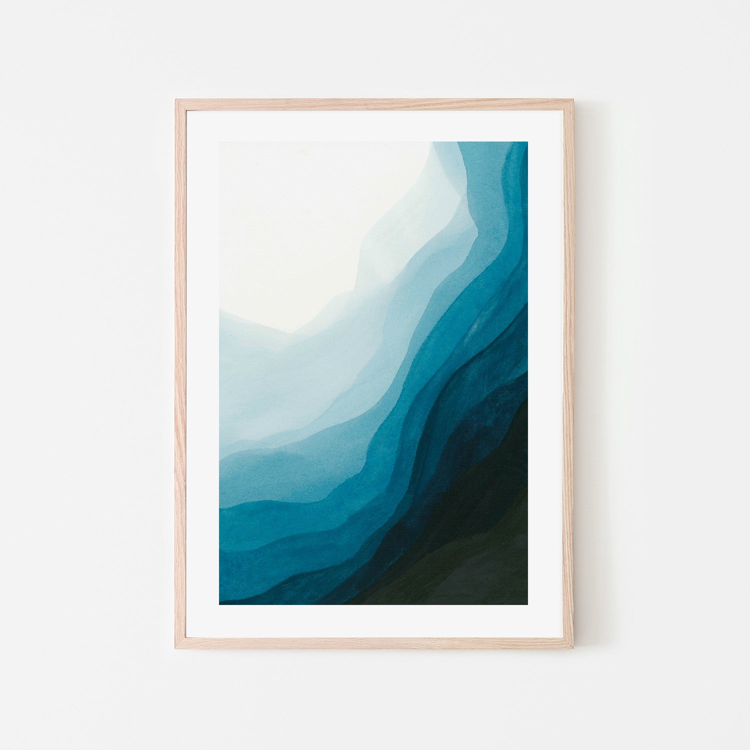 wall-art-print-canvas-poster-framed-Blue Waves of Serenity, Style A-6