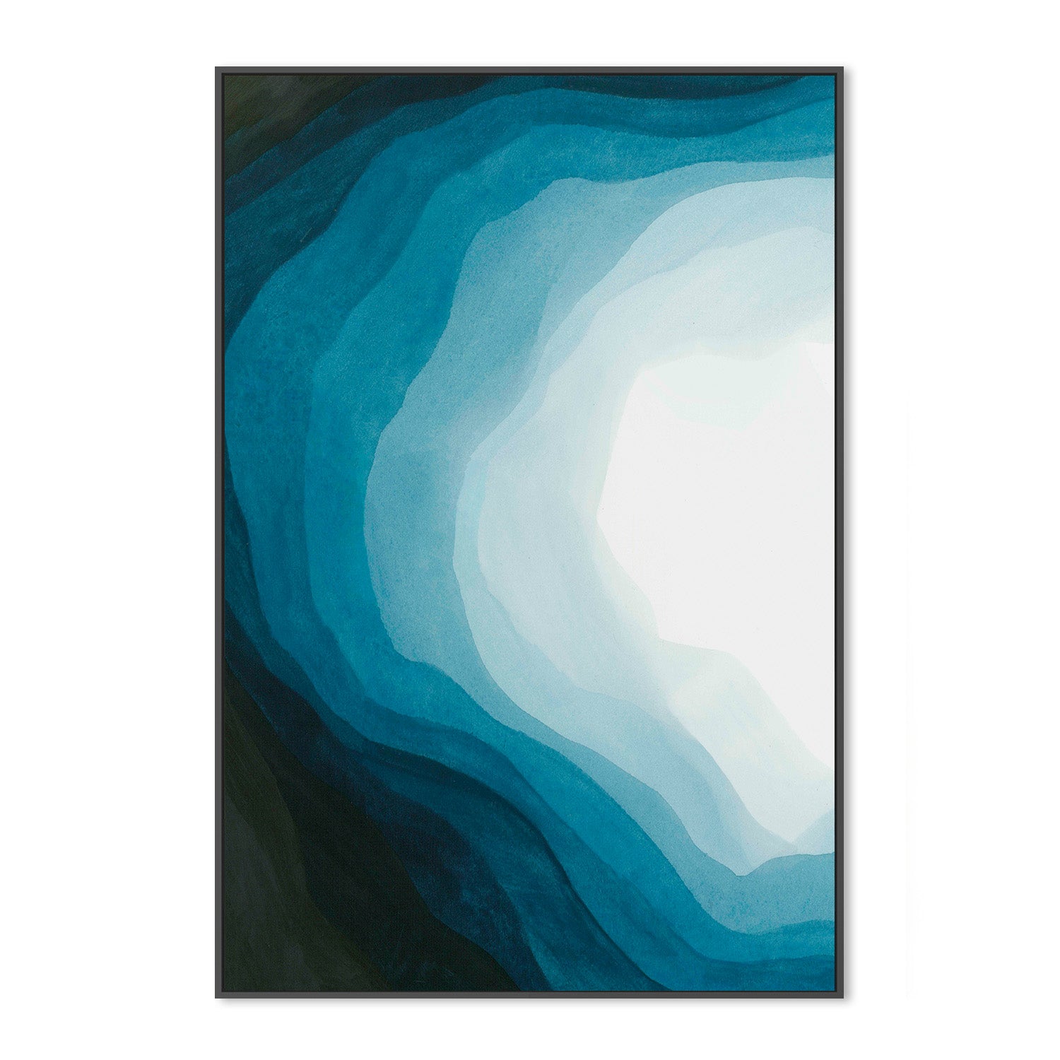wall-art-print-canvas-poster-framed-Blue Waves of Serenity, Style B-3