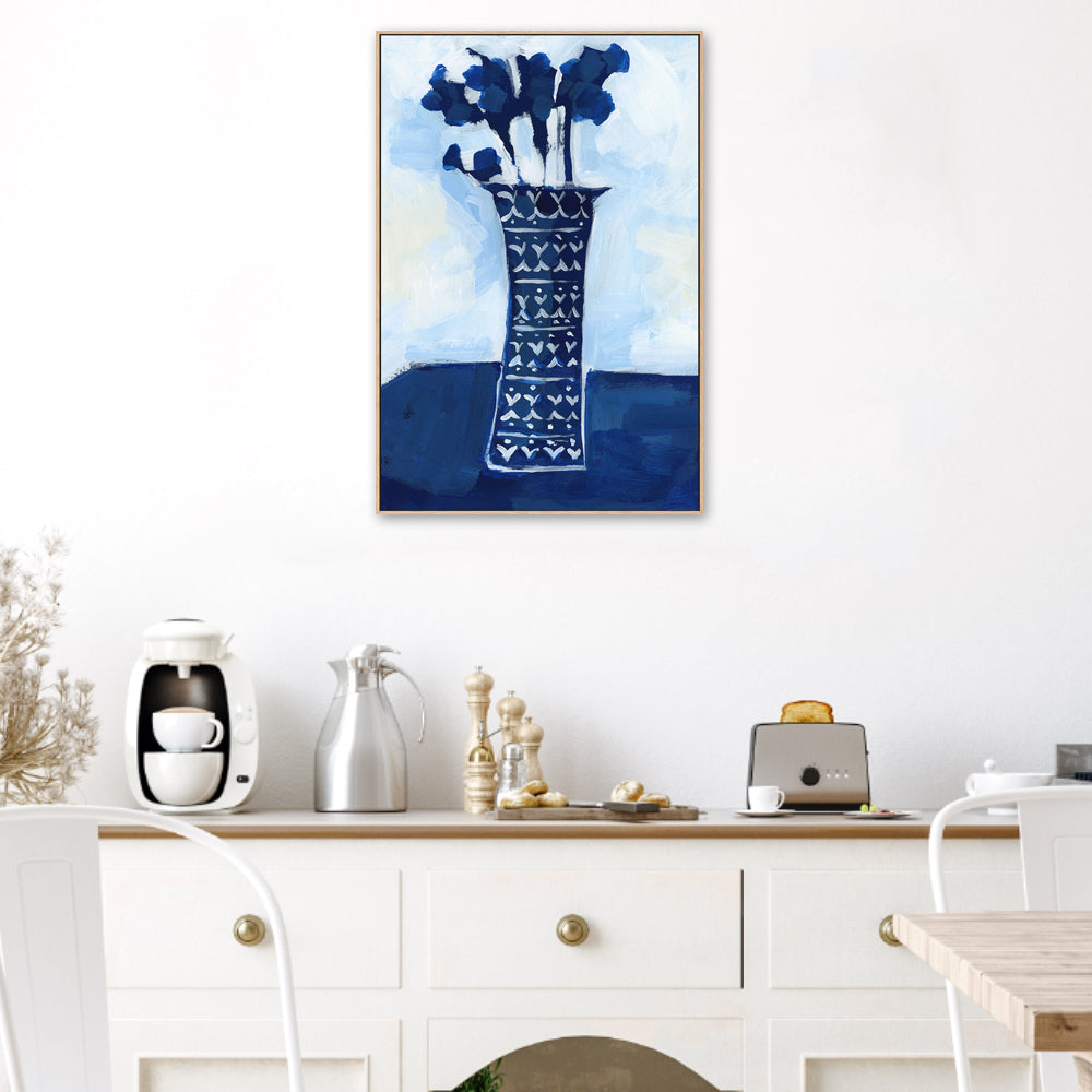 wall-art-print-canvas-poster-framed-Blue & White Florals , Style B, By Jetty Home , By Jetty Home-2