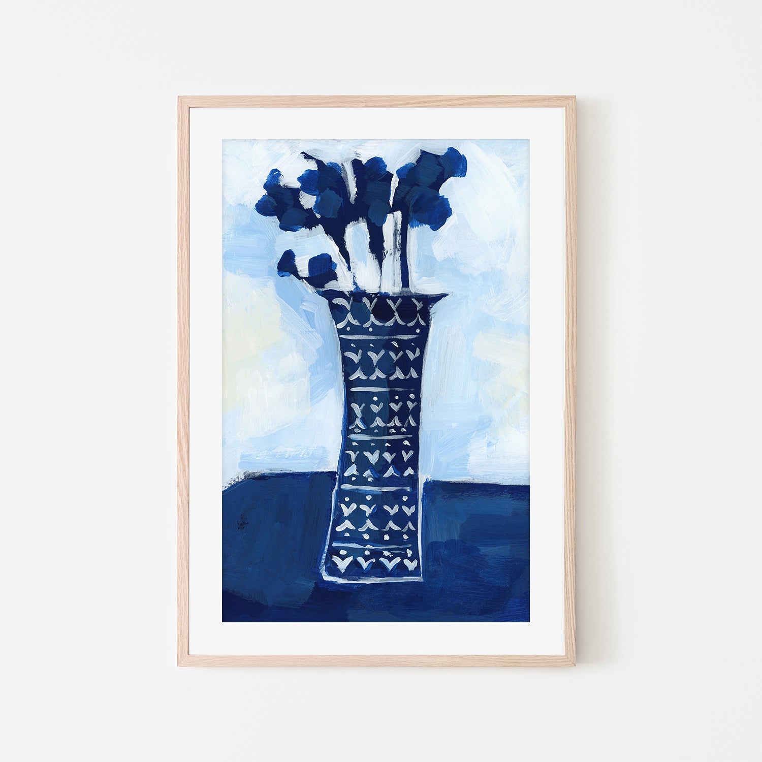 wall-art-print-canvas-poster-framed-Blue & White Florals , Style B, By Jetty Home , By Jetty Home-6