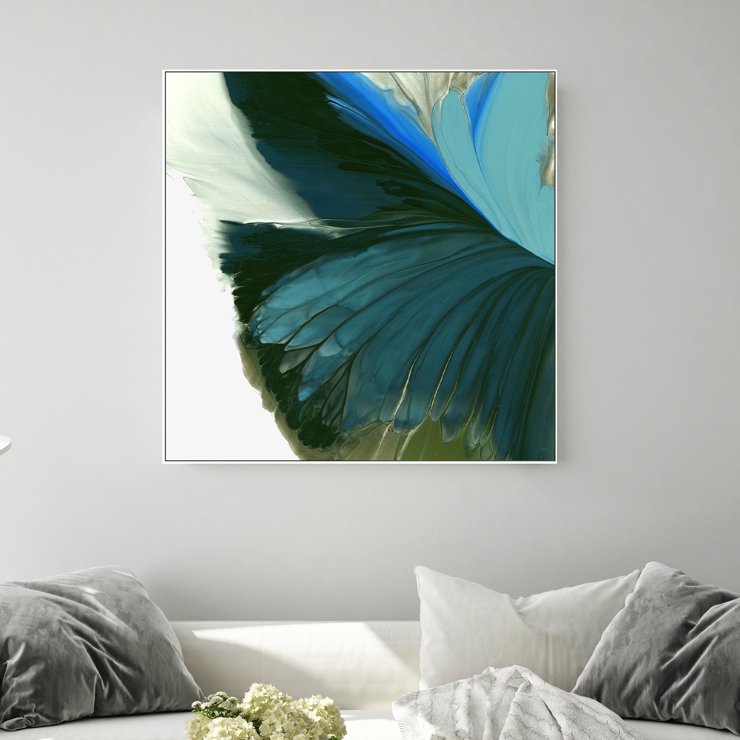 wall-art-print-canvas-poster-framed-Blue Wings Unfolding in Light-2