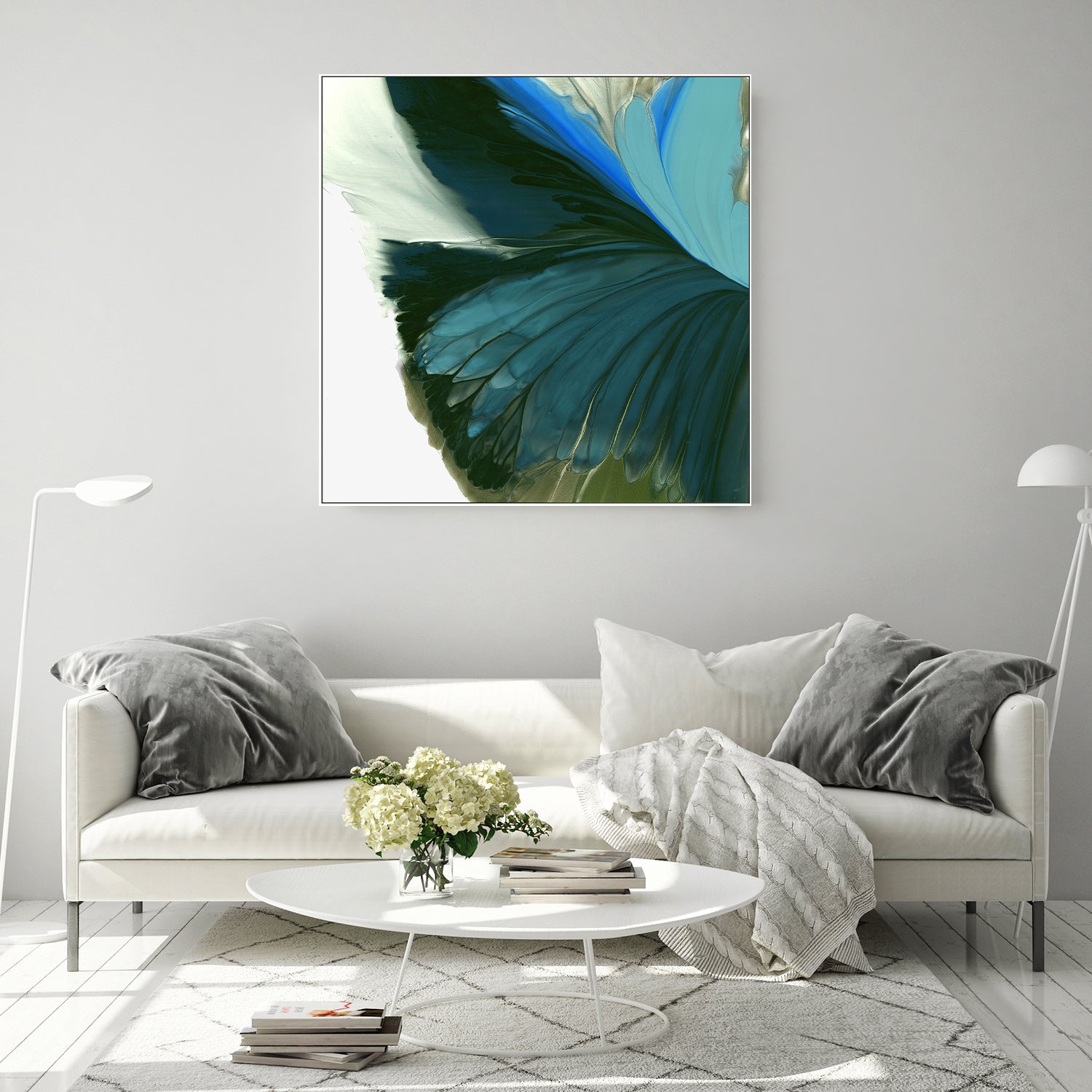 wall-art-print-canvas-poster-framed-Blue Wings Unfolding in Light-7