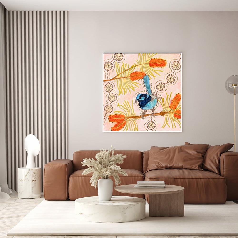 wall-art-print-canvas-poster-framed-Blue Wren-7