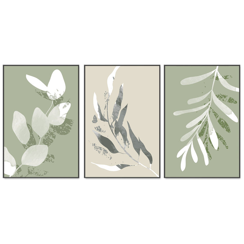 wall-art-print-canvas-poster-framed-Blurred Branch, Style A, B & C, Set Of 3-GIOIA-WALL-ART