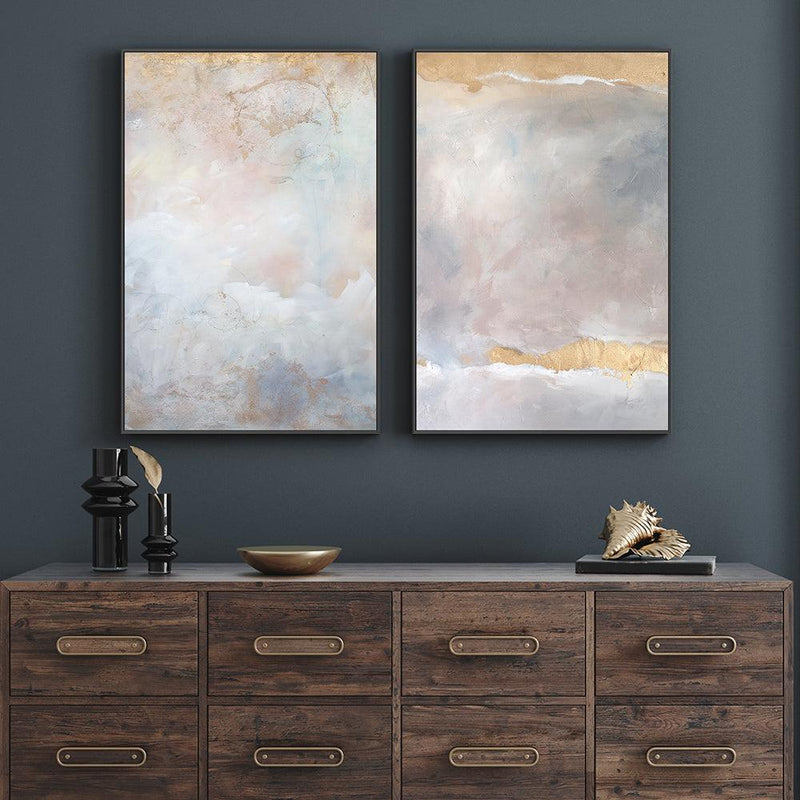 wall-art-print-canvas-poster-framed-Blushing Breeze, Warm Glass, Set Of 2-by-Julia Contacessi-Gioia Wall Art