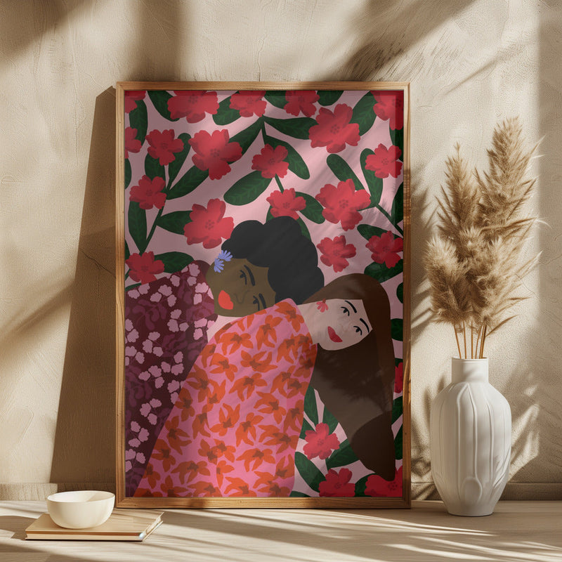 wall-art-print-canvas-poster-framed-Blushing Companions , By Rafaela Mascaro-3