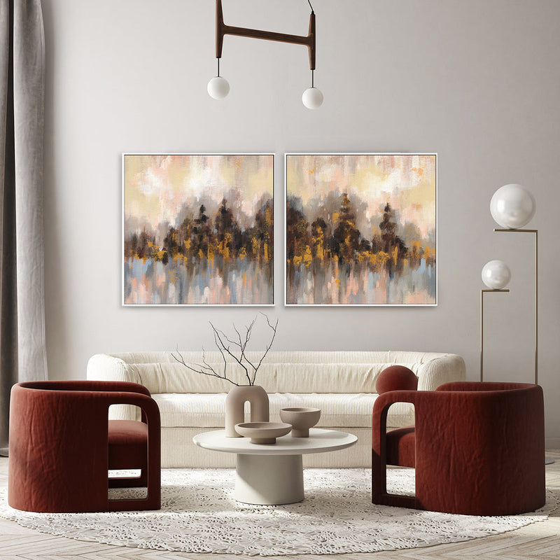wall-art-print-canvas-poster-framed-Blushing Forest, Set Of 2-by-Silvia Vassileva-Gioia Wall Art