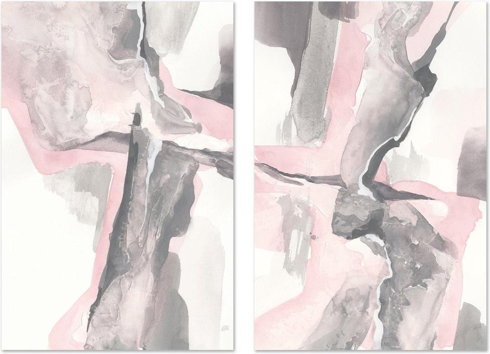 wall-art-print-canvas-poster-framed-Blushing Grey, Set of 2-by-Chris Paschke-Gioia Wall Art