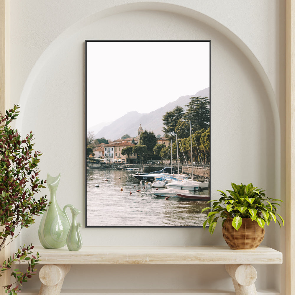 wall-art-print-canvas-poster-framed-Boats of Como, Lake Como, Italy-by-Carla & Joel Photography-Gioia Wall Art